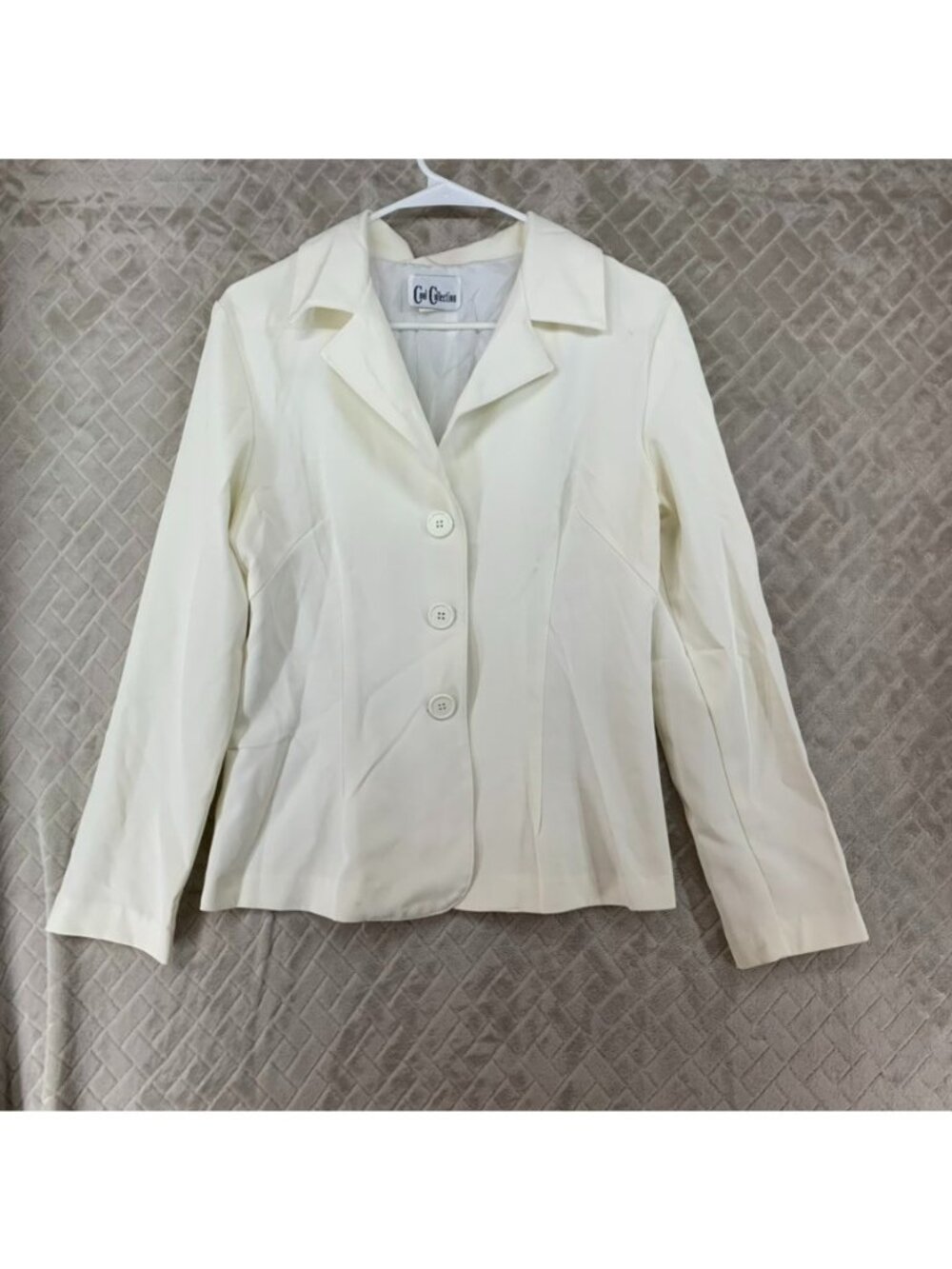 Cool Collection Blazer Jacket Womens Large White Office Business Lightweight